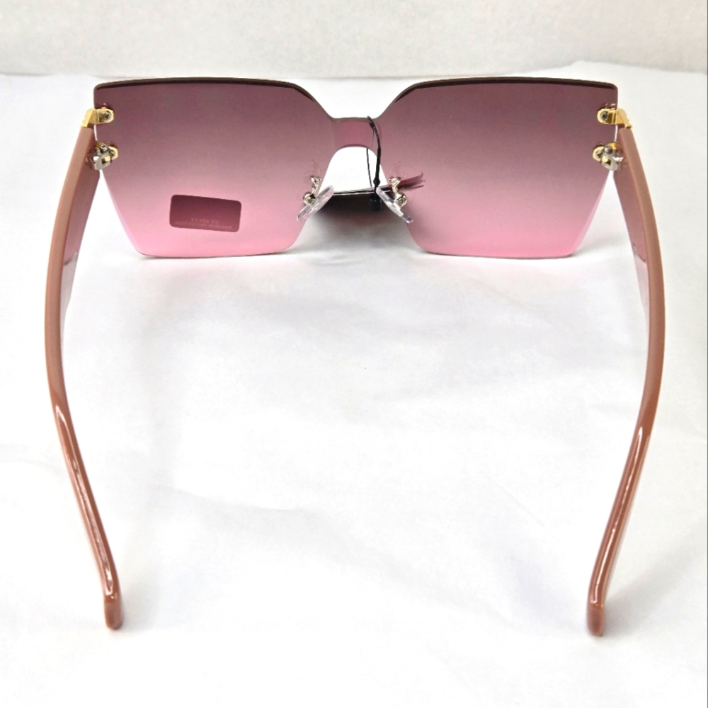 Giselle Rimless Gradient Lens Contemporary Collection Women's Sunglasses - Picture 4 of 10